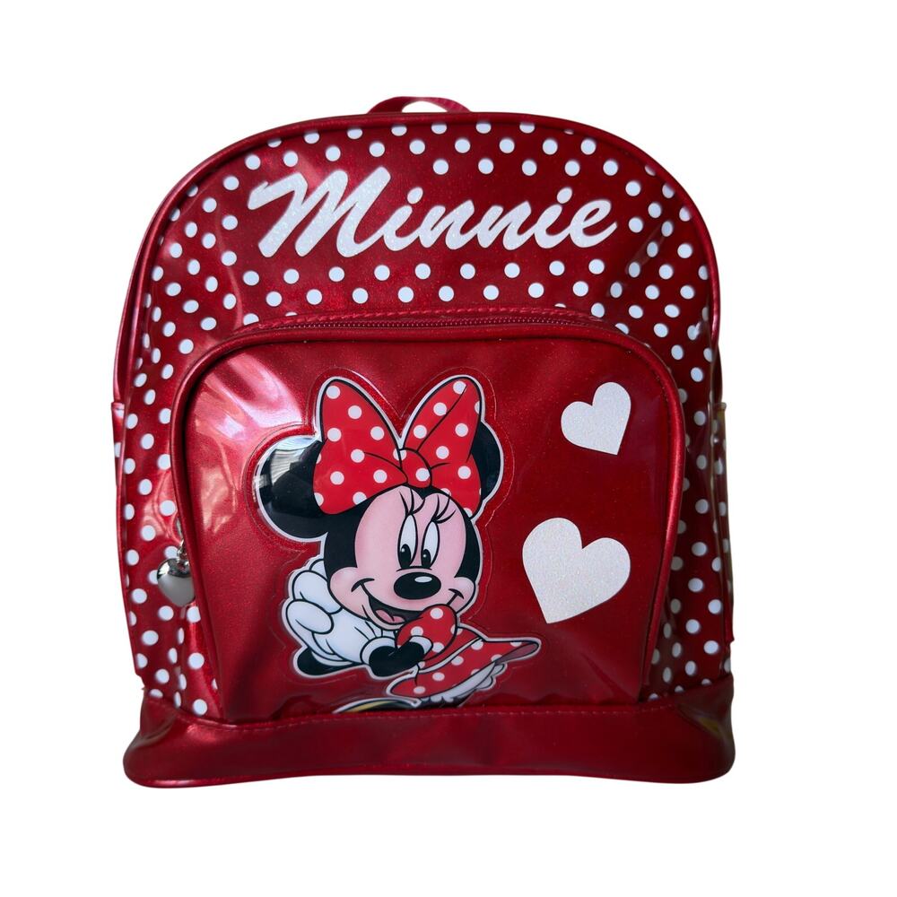 Disney Parks Minnie Mouse Red Polka Dot Backpack Kids School Bag